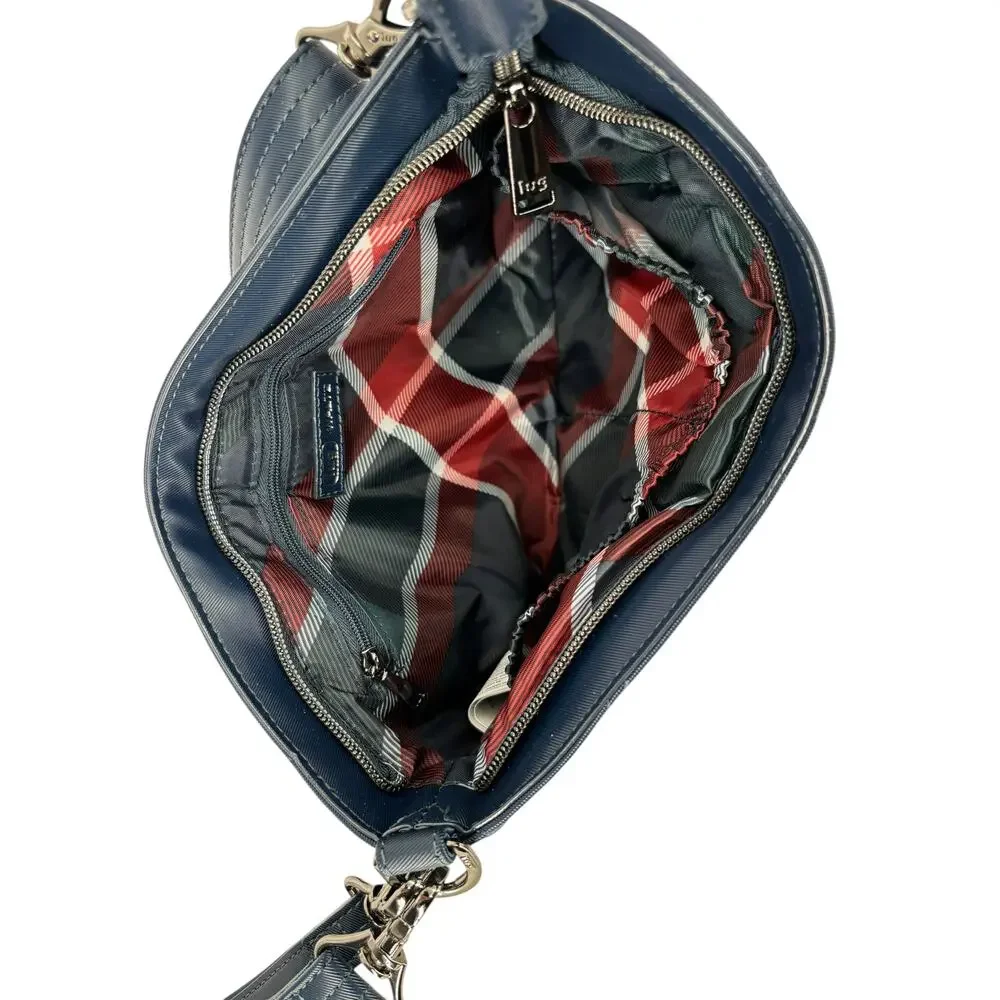 Lug Waltz Satin Luxe VL Crossbody Bag Navy Blue